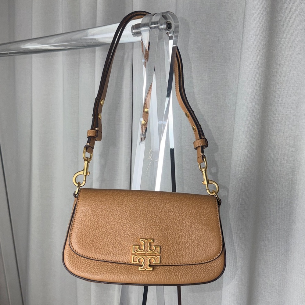 Tory Burch Tan Leather Adjustable Crossbody Bag - Picture 2 of 10